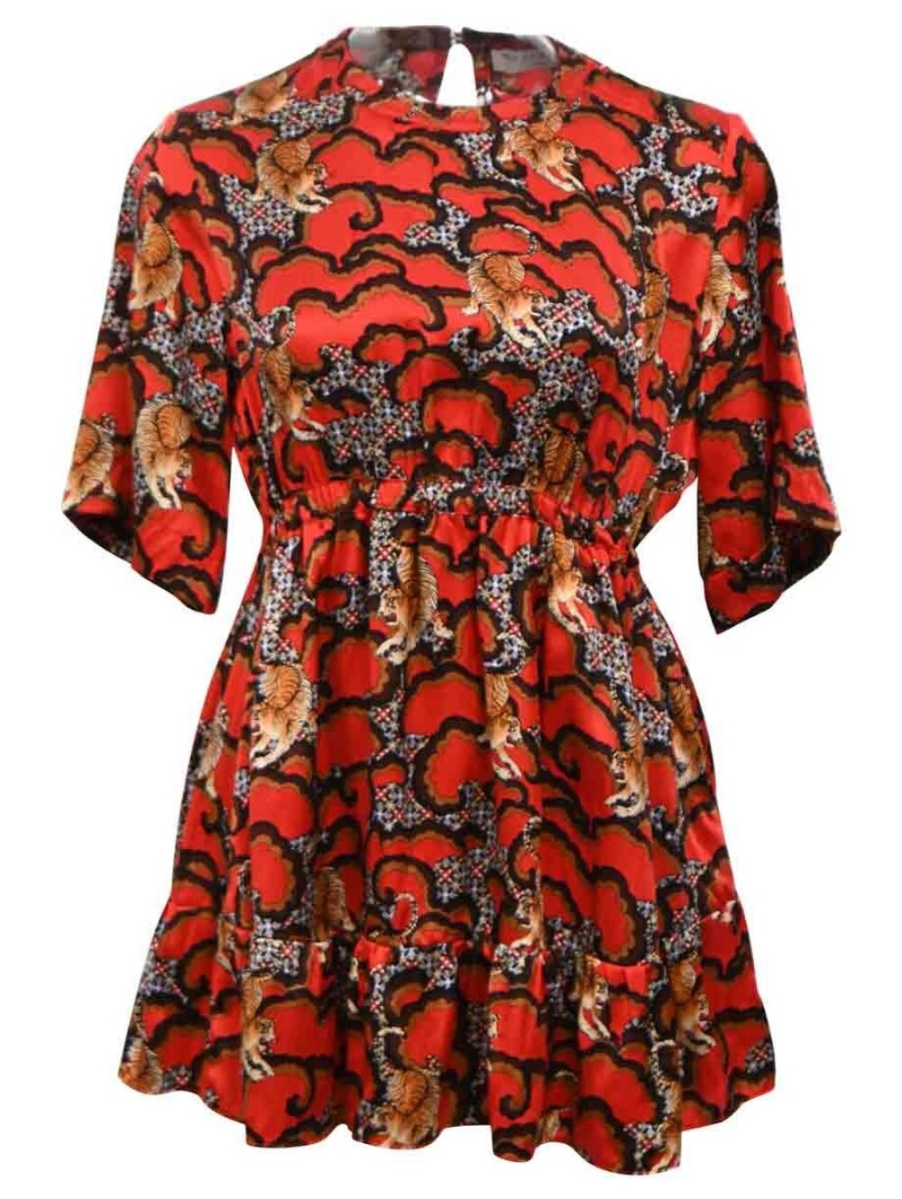 Sandro Rogue Tigersilk Mini Dress Red 4